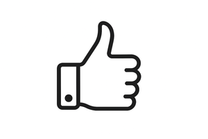 icone svg pouce lever noir non gras 